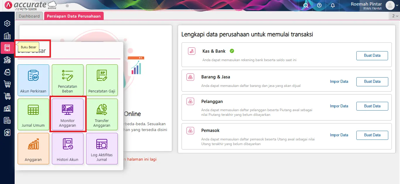 Cara monitor anggaran